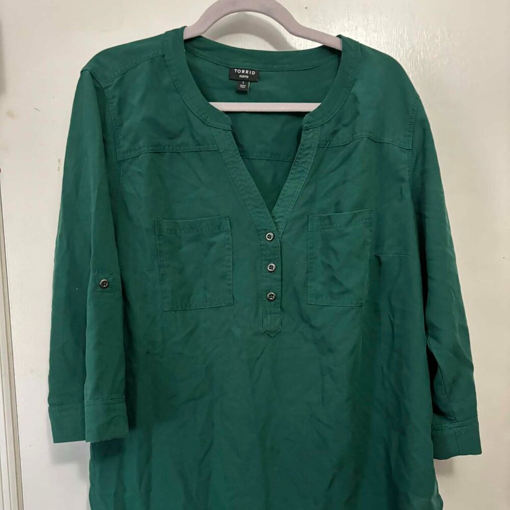 Torrid Green Harper Top